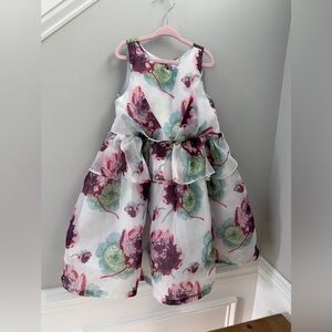 Janie and Jack Floral Formal Girls Dress 6 EUC
